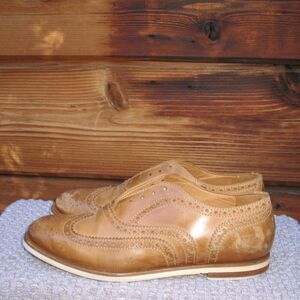 Rag & Bone  Womens 6.5 Brown Distressed Leather Laceless Oxfords